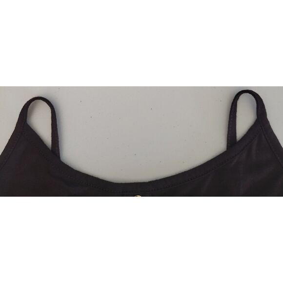 Weavers‎ Women's Size L Brown Mini Dress Spaghetti Straps Buttons Faux Pockets - Picture 4 of 9